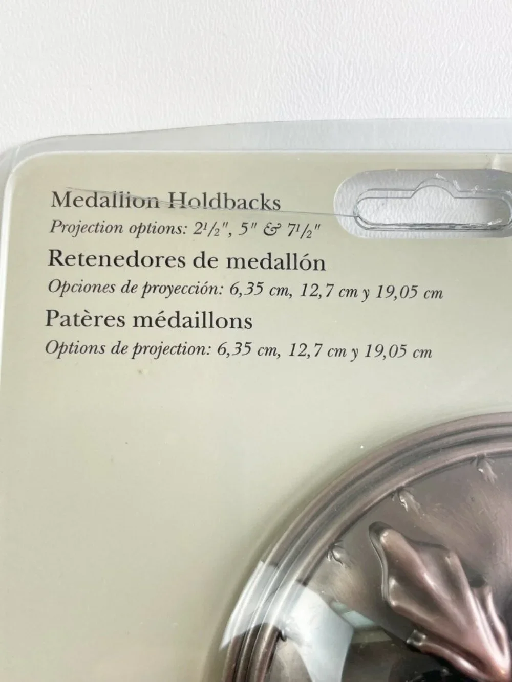 Kirsch Medallion Holdbacks Brushed Copper 2 Pairs K34